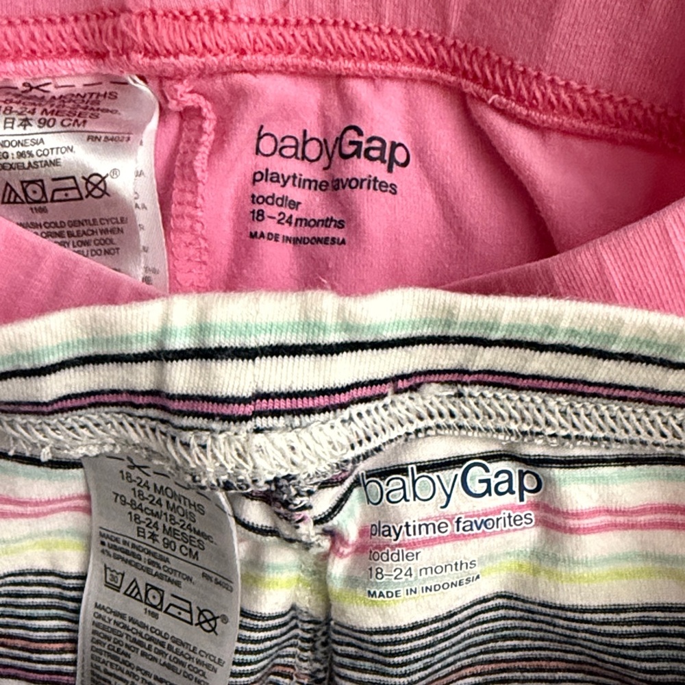 18-24 Baby Gap Pink and Striped Kids Bottoms - Picture 2 of 2